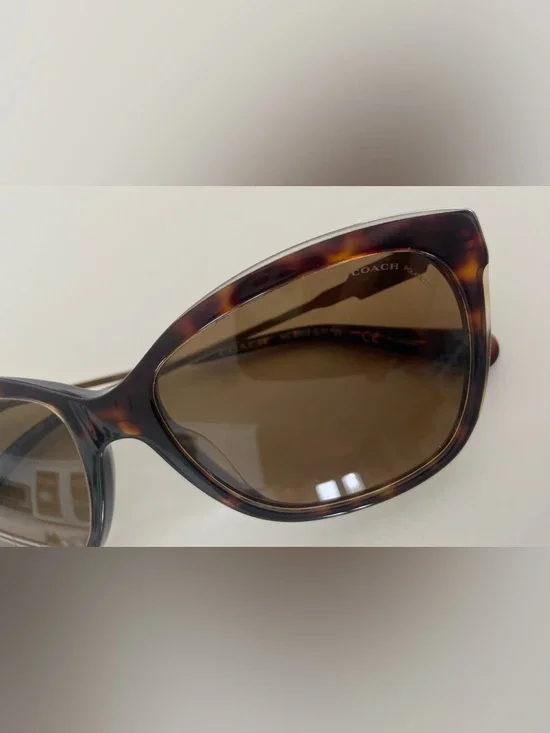 Coach HC8305 512083 Havana UV Polarized Sunglasses in Dark Tortoise with Case - Picture 8 of 14